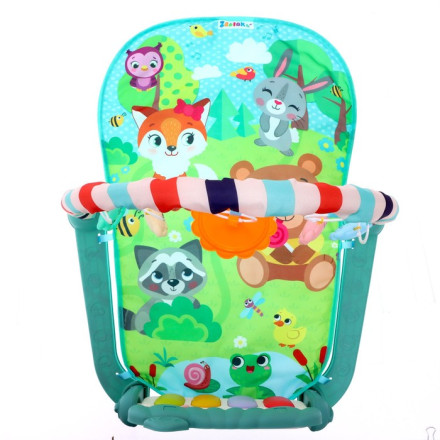 Музыкальный развивающий коврик «Милые зверята», русское озвучивание, цвет розовый, уценка.