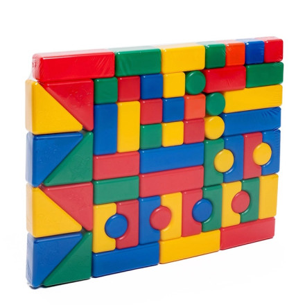 Кубики детские, пластиковые, цветные, 60 штук, 4 × 4 см