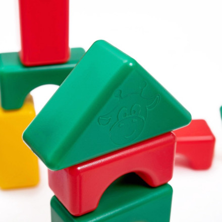 Кубики детские, пластиковые, цветные, 60 штук, 4 × 4 см