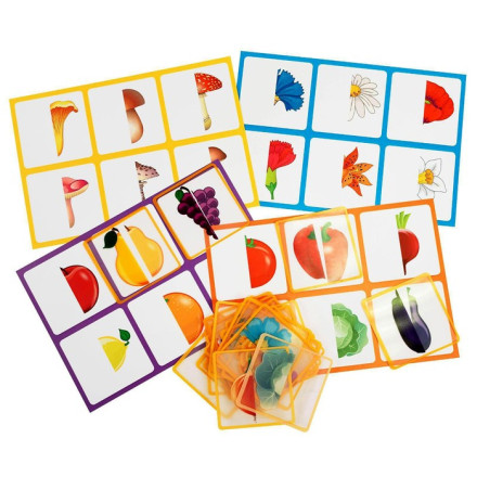 Пластиковое лото «Что в корзинке Найди половинку»