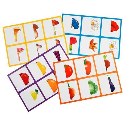 Пластиковое лото «Что в корзинке Найди половинку»