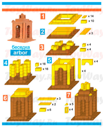 Конструктор керамический для детского творчества «Беседка»