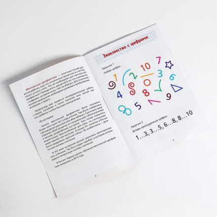 Счёты с пособием по ментальной арифметике 3-6 лет. Ступень 1