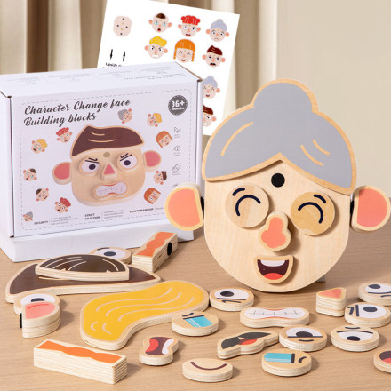 Деревянный набор «Меняющиеся эмоции»