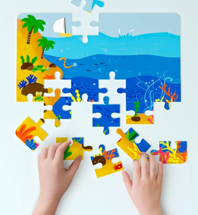 Игровой набор "Весёлая рыбалка" — развивающая магнитная игрушка+ пазл