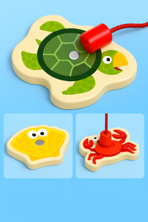 Игровой набор "Весёлая рыбалка" — развивающая магнитная игрушка+ пазл