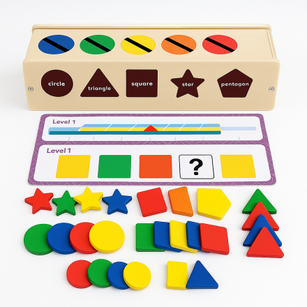 Развивающая игрушка «Цвет и форма с карточками-заданиями»