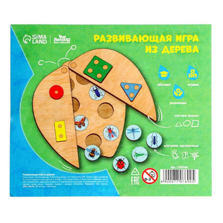 Логическая пирамидка сортер из дерева