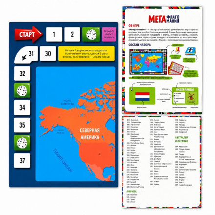 Настольная игра «Мегафлагомания — Все страны мира»