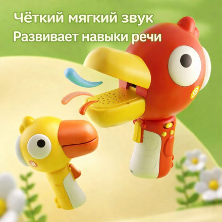 Детский микрофон-игрушка с записью и изменением голоса (музыкальный, интерактивный)