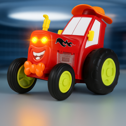 Детская игрушка-трактор с трюками и световыми эффектами