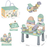 Детский конструктор из экоблоков с игровым столиком (56 деталей)