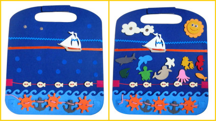 Коврик-игралка в дорогу "Море"