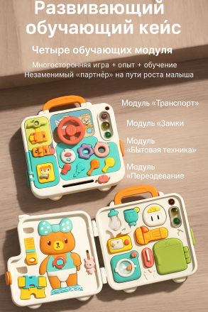 Многофункциональный обучающий чемоданчик "Busy Case" 3-в-1