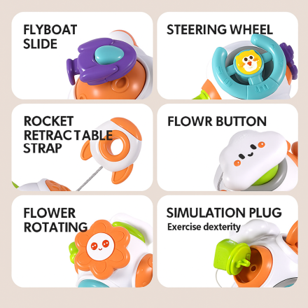 Игрушка-бизиборд "Лунный космолет с львенком"