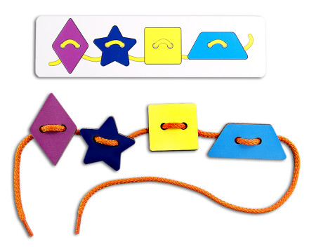 Шнуровка "Геометрические фигуры" (планшет)