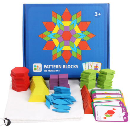 Геометрический конструктор Pattern Blocks (155 деталей)