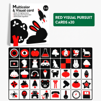 Обучающие карточки "Red Visual Pursuit" для детей 3–6 месяцев (набор из 20 карточек)