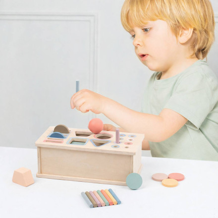 Развивающая деревянная коробка Montessori «3-в-1»