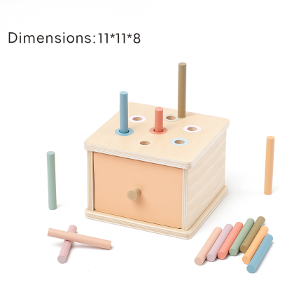 Игрушка “Сортировочная коробка с палочками” (Монтессори-игрушка с отверстиями)