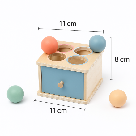 Игрушка “Сортировочный куб с шарами”  Монтессори.