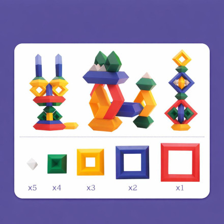 Пирамидка "Эрудит" конструктор 15 деталей