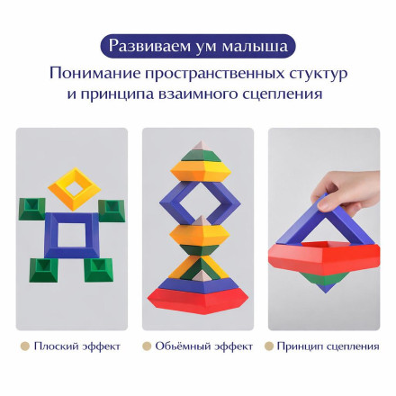 Пирамидка "Эрудит" конструктор 15 деталей