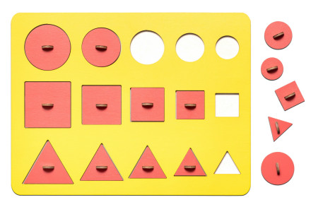 Рамки-вкладыши М.Монтессори "Больше-меньше"