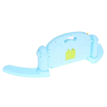 Музыкальный развивающий коврик с пианино, русская озвучка, свет, цвет голубой