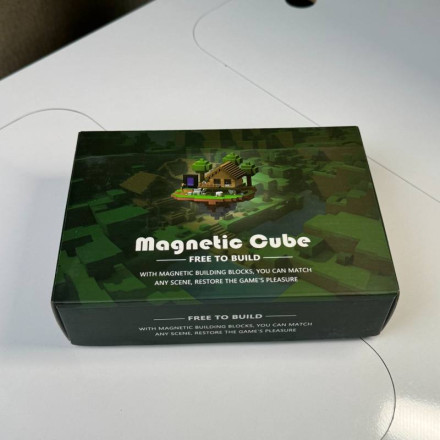 Магнитный конструктор «Magnetic Cube» (пиксельный мир) 48 кубиков + 2 фигурки.