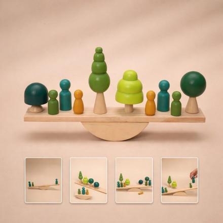 Балансирующая деревянная игрушка «Лесной балансир»