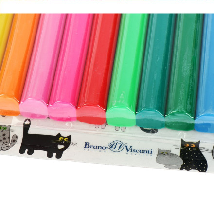 Пластилин мягкий (восковой) 15 BrunoVisconti Multicolor, в блистере