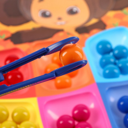 Развивающий сортер для детей «Весёлые бусинки», 8 цветов, Чебурашка