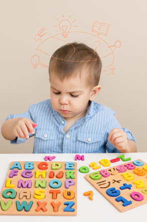 Деревянная развивающая азбука – английский алфавит (вкладыши)