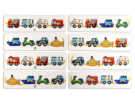 Игра по системе Монтессори "Шнуровка "Транспорт-2"