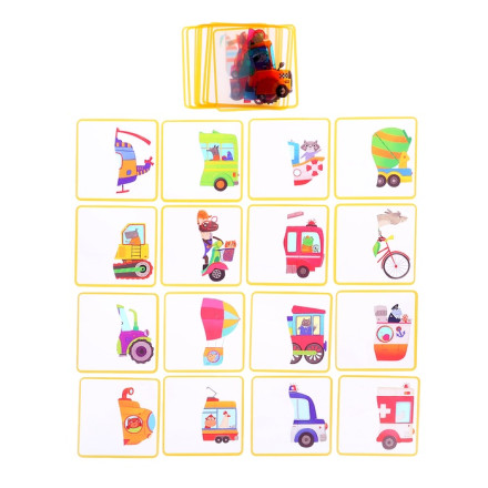 Пластиковое лото для малышей Машинки.Найди половинку 3+