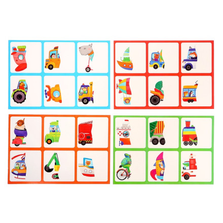 Пластиковое лото для малышей Машинки.Найди половинку 3+