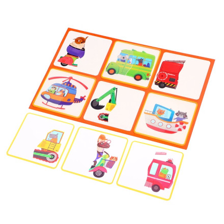 Пластиковое лото для малышей Машинки.Найди половинку 3+