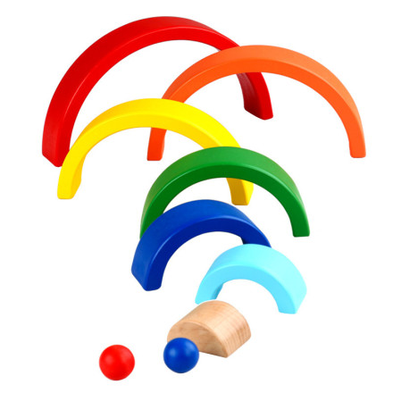 Деревянная пирамидка «Радуга» (Montessori)