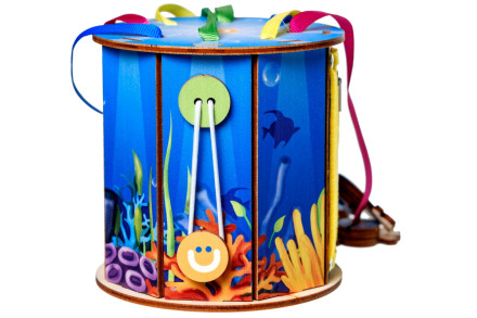 Игра по системе Монтессори Бизиборд "Морские обитатели" 