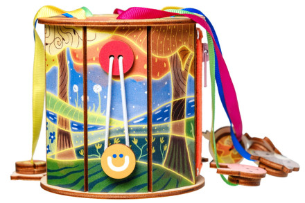 Игра по системе Монтессори Бизиборд "Сказочный лес"