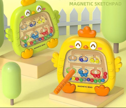 Мини-игра с магнитными бусинами для детей