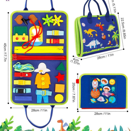 Развивающая книжка-бизи-борд «Обучение и игра»