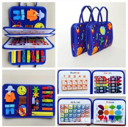 Развивающая книжка-бизи-борд «Обучение и игра»