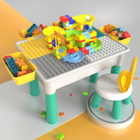 Игровой стол-конструктор с горкой, контейнерами и стульчиком «Кролик»